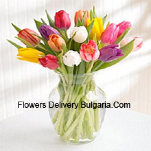 Beautiful Assorted Tulips in Vase