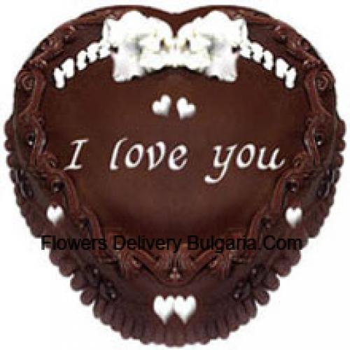 1 Kg Chocolate Heart Cake