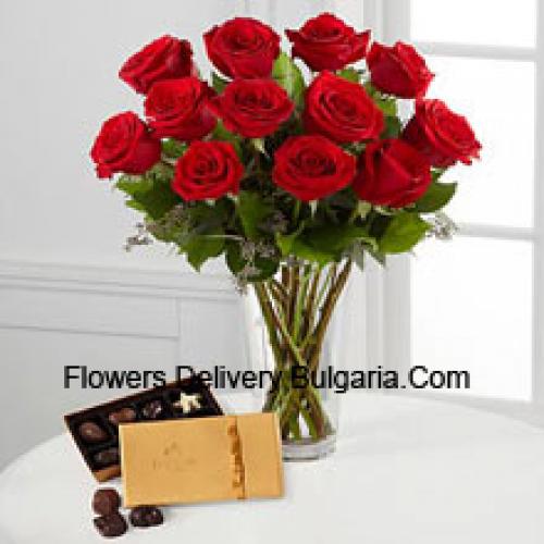 11 Rose Rosse con deliziosi cioccolatini Godiva